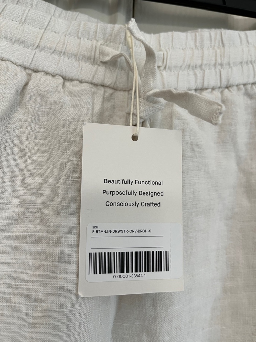 NWT Everlane Women's Cargo Curve Pant Linen in Natural Chambray, Size small - Picture 4 of 7